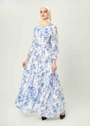 Bluebell Charm Maxi Dress - Porcelain Vine by Minnaba